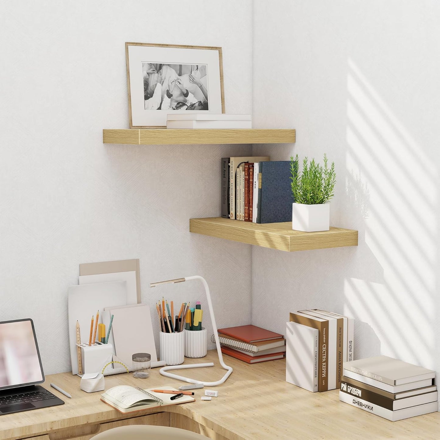 ShelfLoft 9 Inch Deep Floating Shelves for Wall Storage