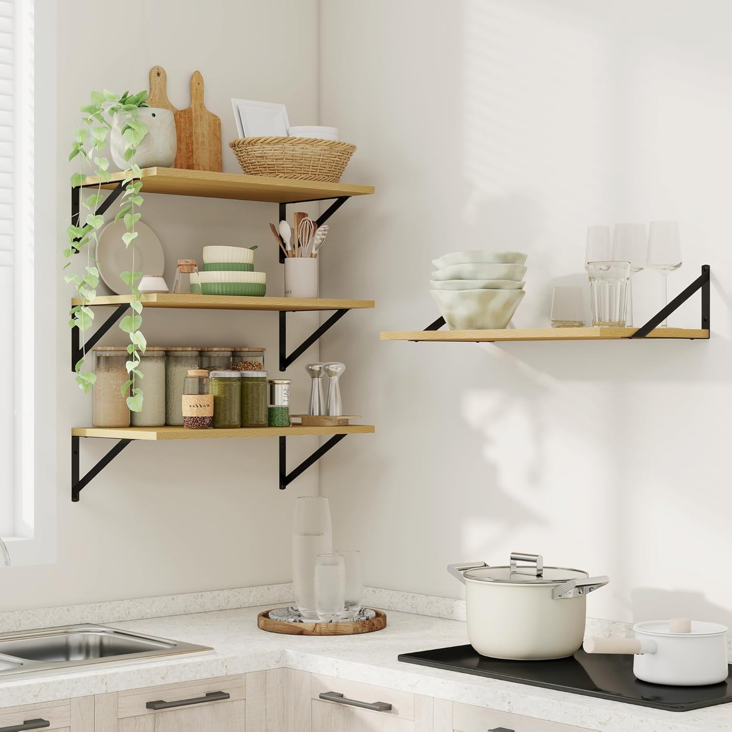 ShelfLoft 8 Inch Deep Floating Shelves for Wall