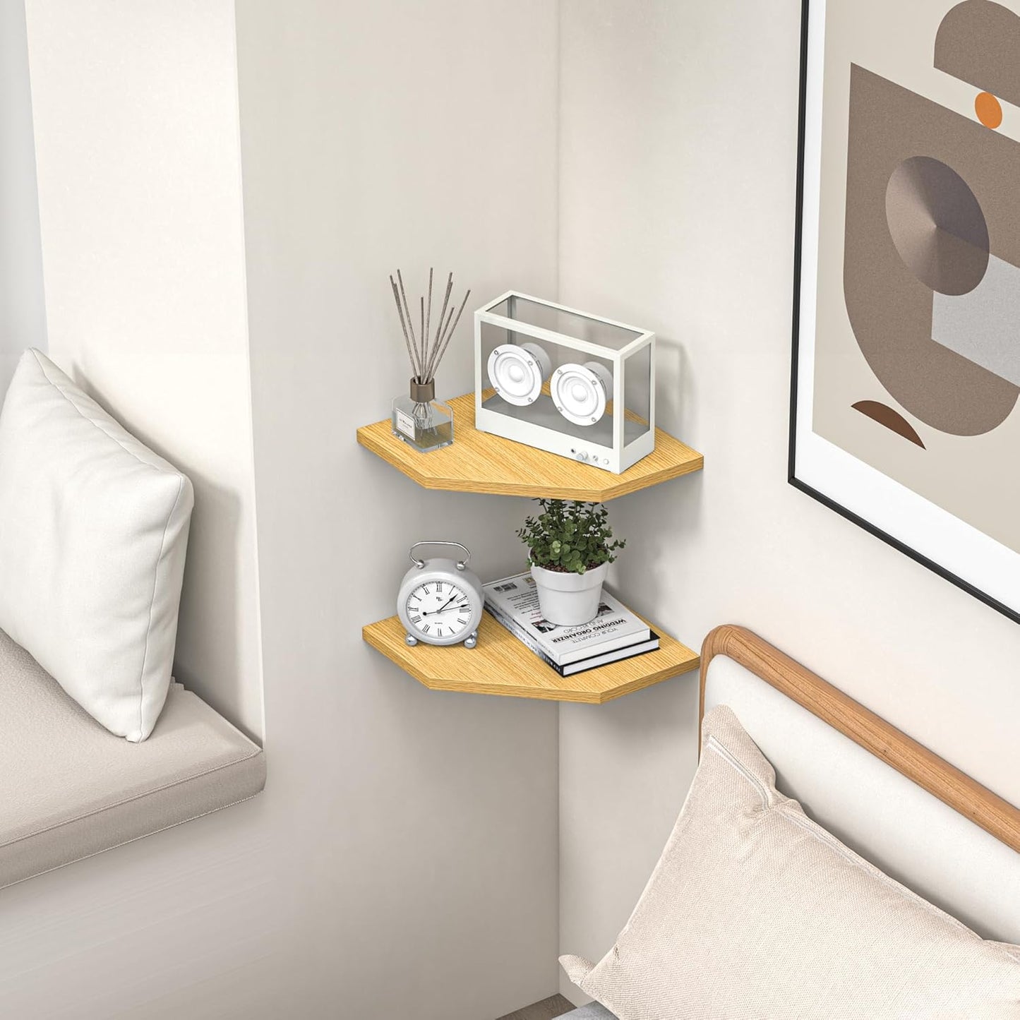 ShelfLoft Wall Mount Floating Corner Shelves