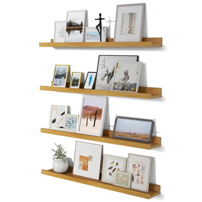 ShelfLoft 4.7 Inch Deep Picture Ledge Shelf Floating Shelves,Set of 4