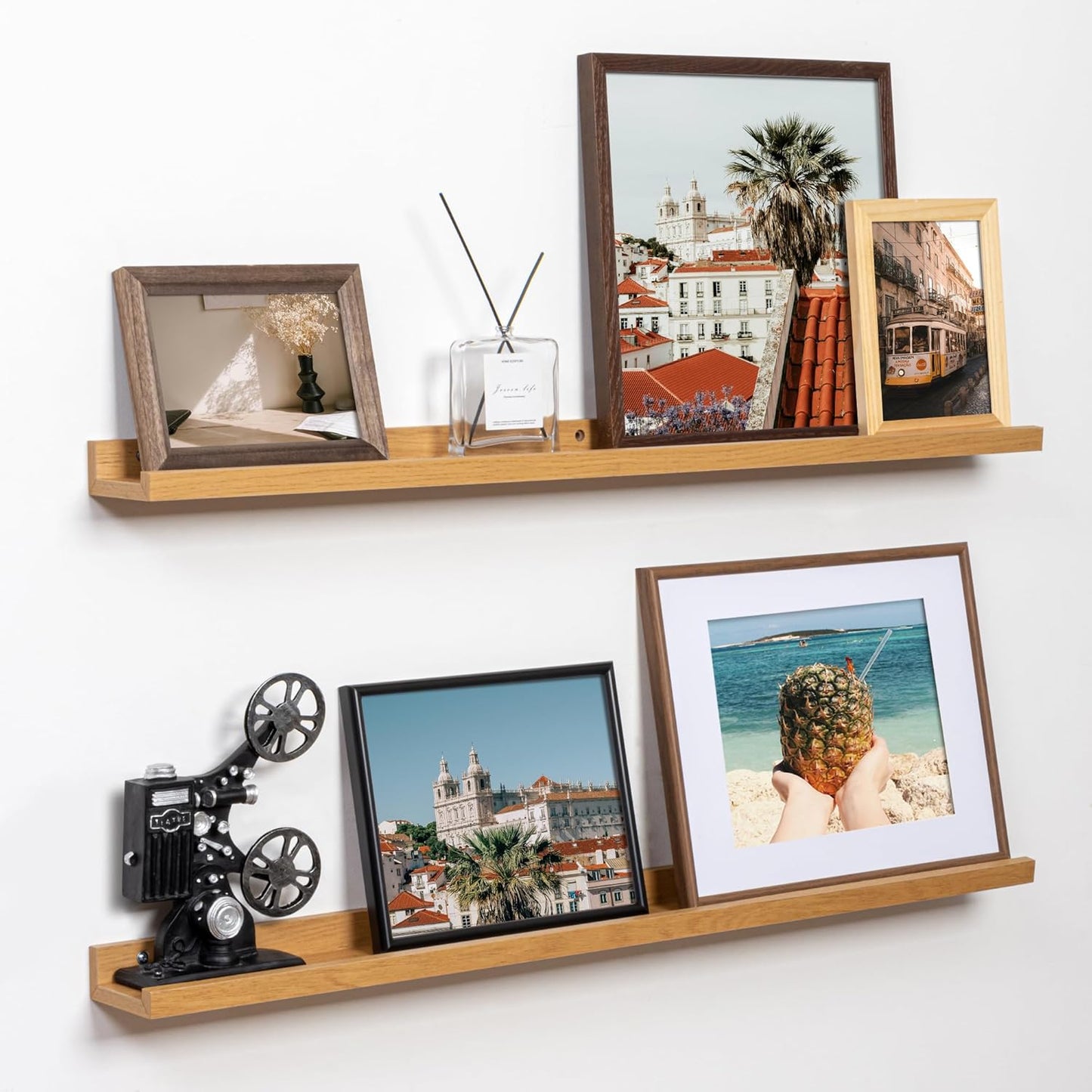 ShelfLoft 3.5 Inch Deep Picture Ledge Shelf Wall Display Floating Shelves,Set of 2