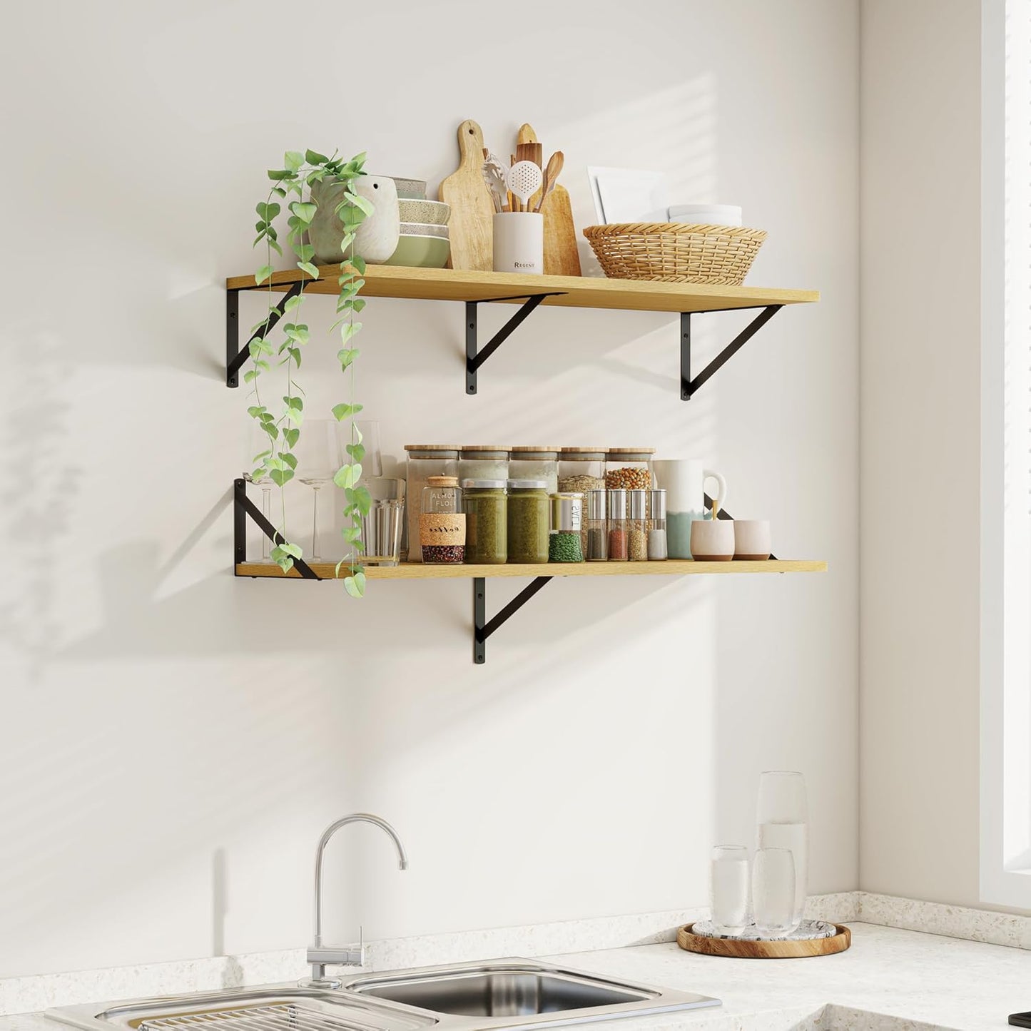 ShelfLoft 8 Inch Deep Floating Shelves for Wall