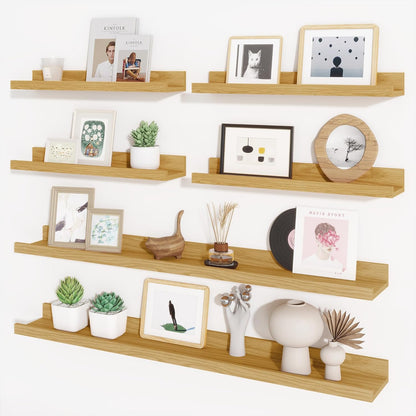 ShelfLoft 5.4 Inch Deep Picture Ledge Shelf Floating Wall Storage Shelves, Set of 6