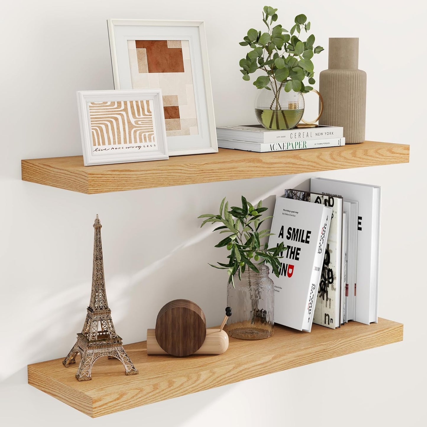 ShelfLoft 9.3 Inch Deep Floating Wall Shelves