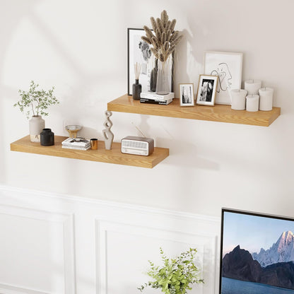 ShelfLoft 9.3 Inch Deep Floating Wall Shelves