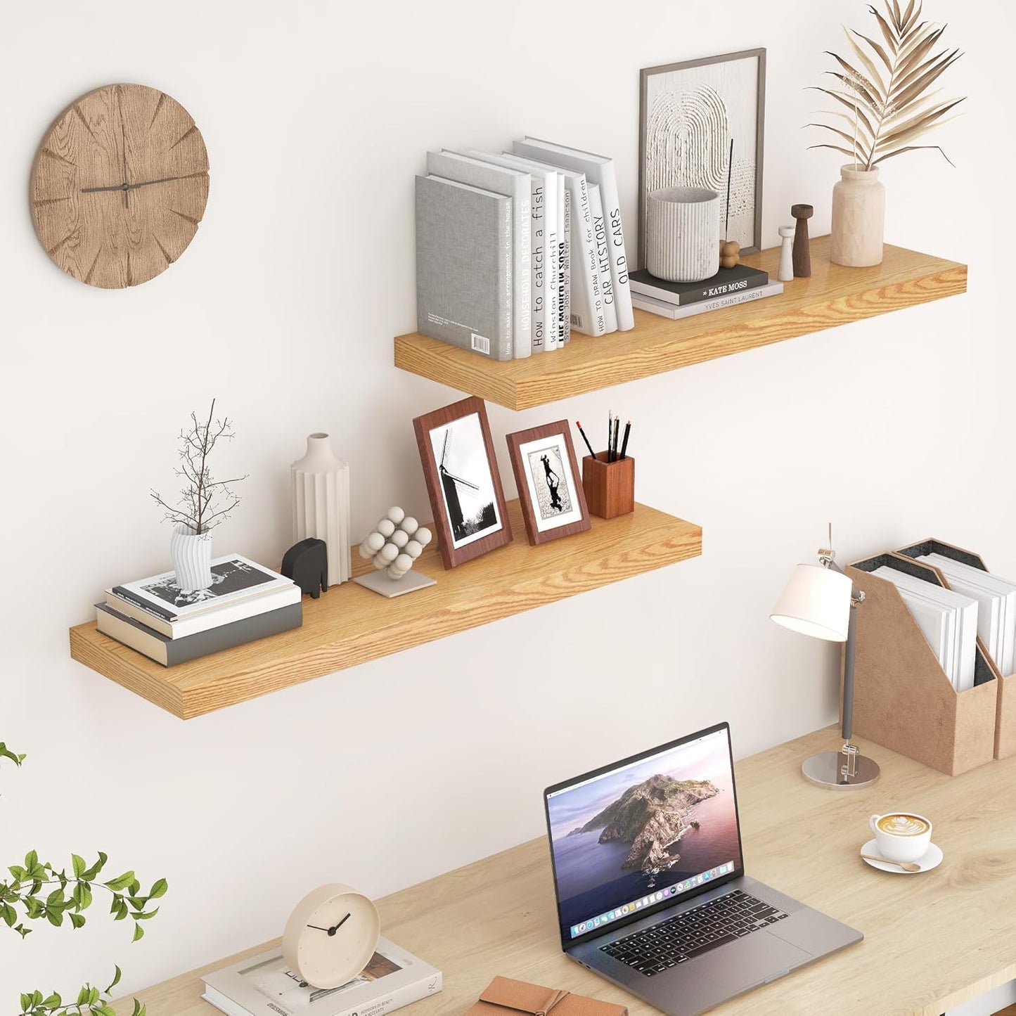 ShelfLoft 9.3 Inch Deep Floating Wall Shelves