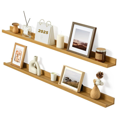 ShelfLoft 5.5 Inch Deep Picture Ledge Shelf Wall Display Floating Shelves with Lip