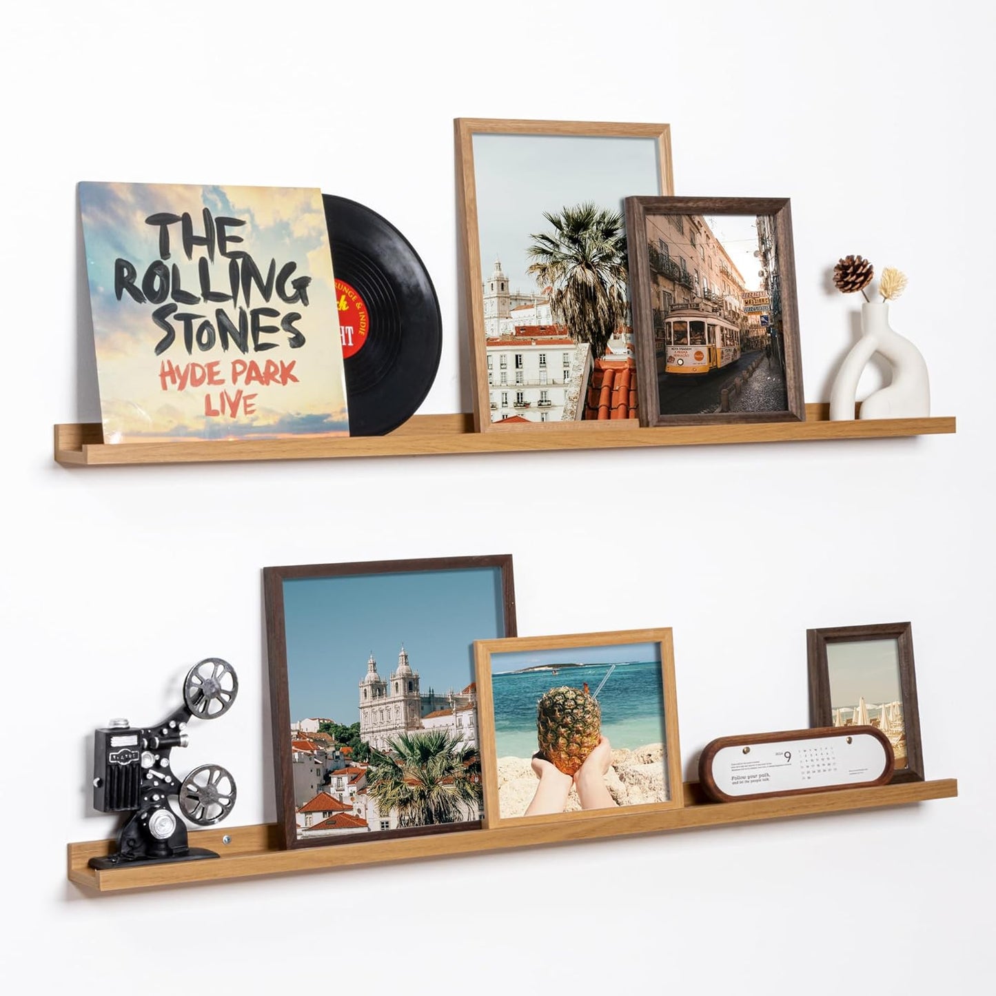 ShelfLoft 3.5 Inch Deep Picture Ledge Shelf Wall Display Floating Shelves,Set of 2