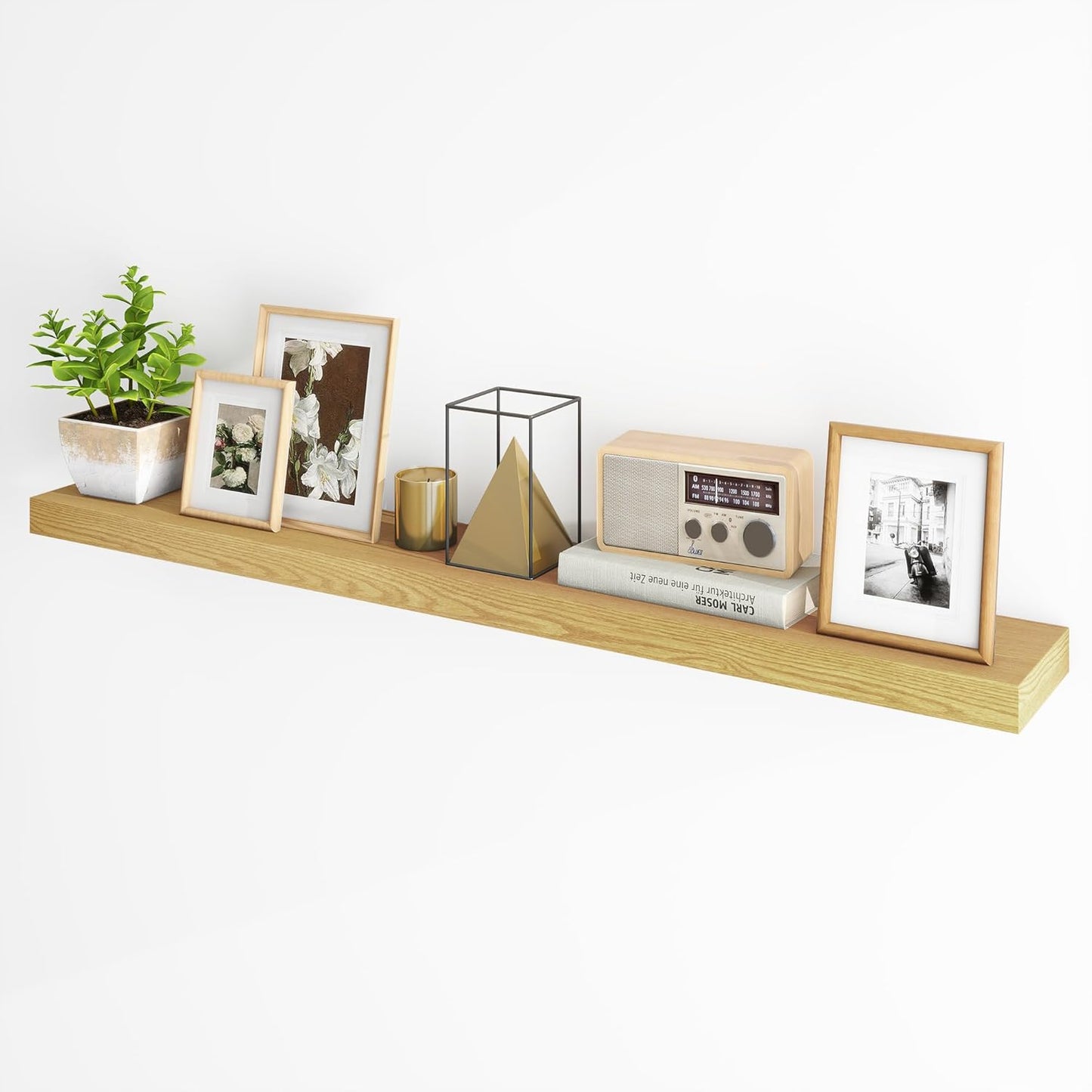ShelfLoft 7 Inch Deep Fireplace Mantel Wall Mounted Farmhouse Floating Display Shelf