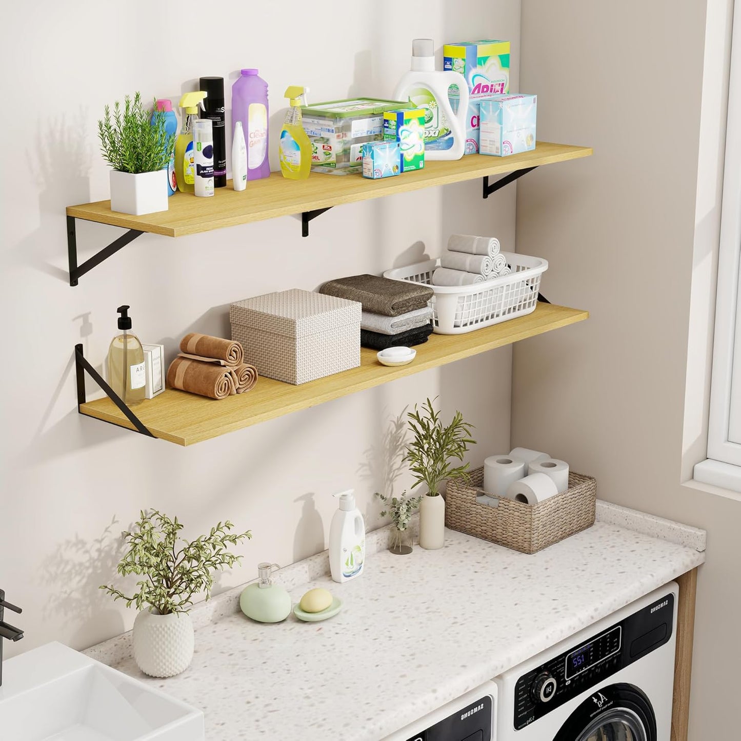 ShelfLoft 8 Inch Deep Floating Shelves for Wall