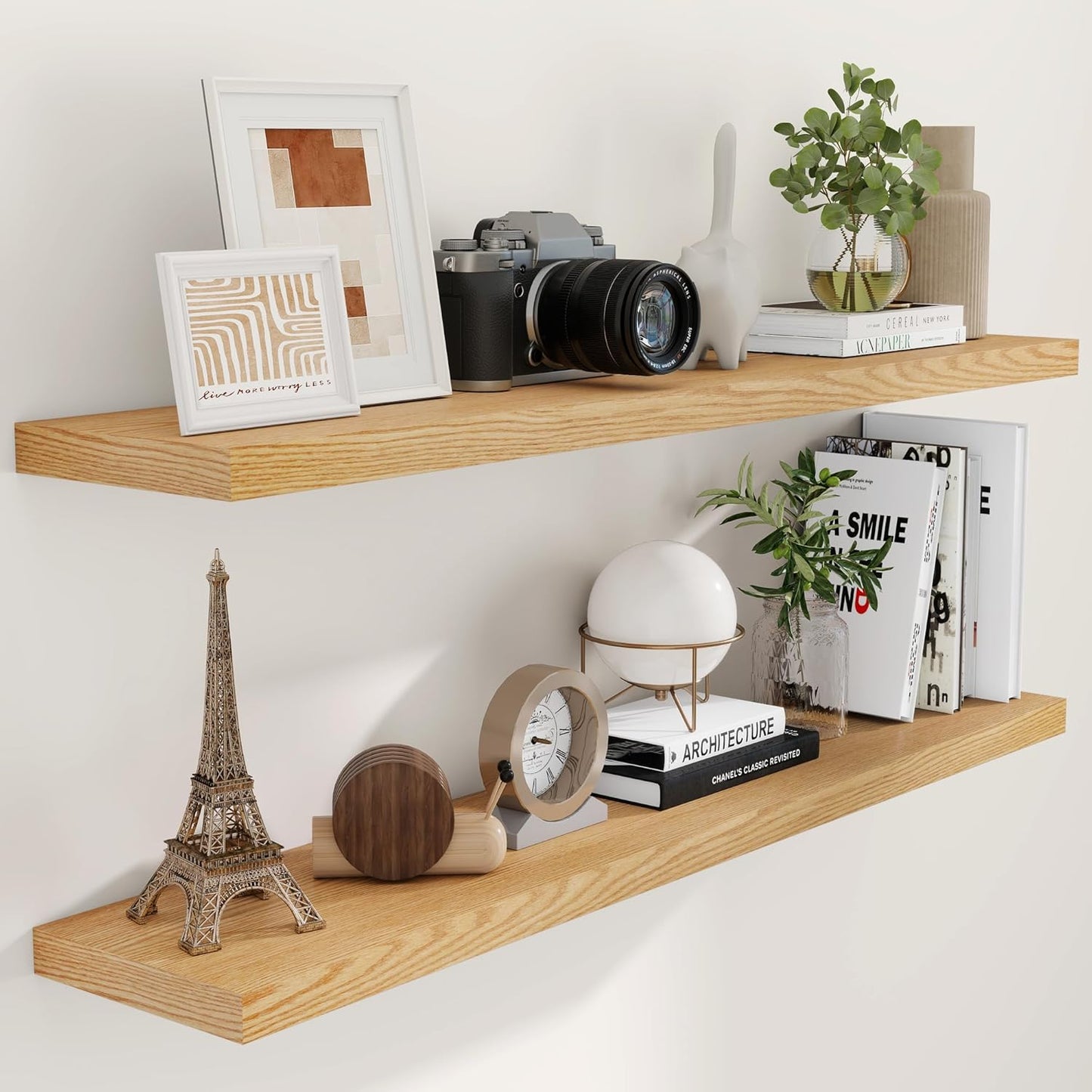 ShelfLoft 9.3 Inch Deep Floating Wall Shelves