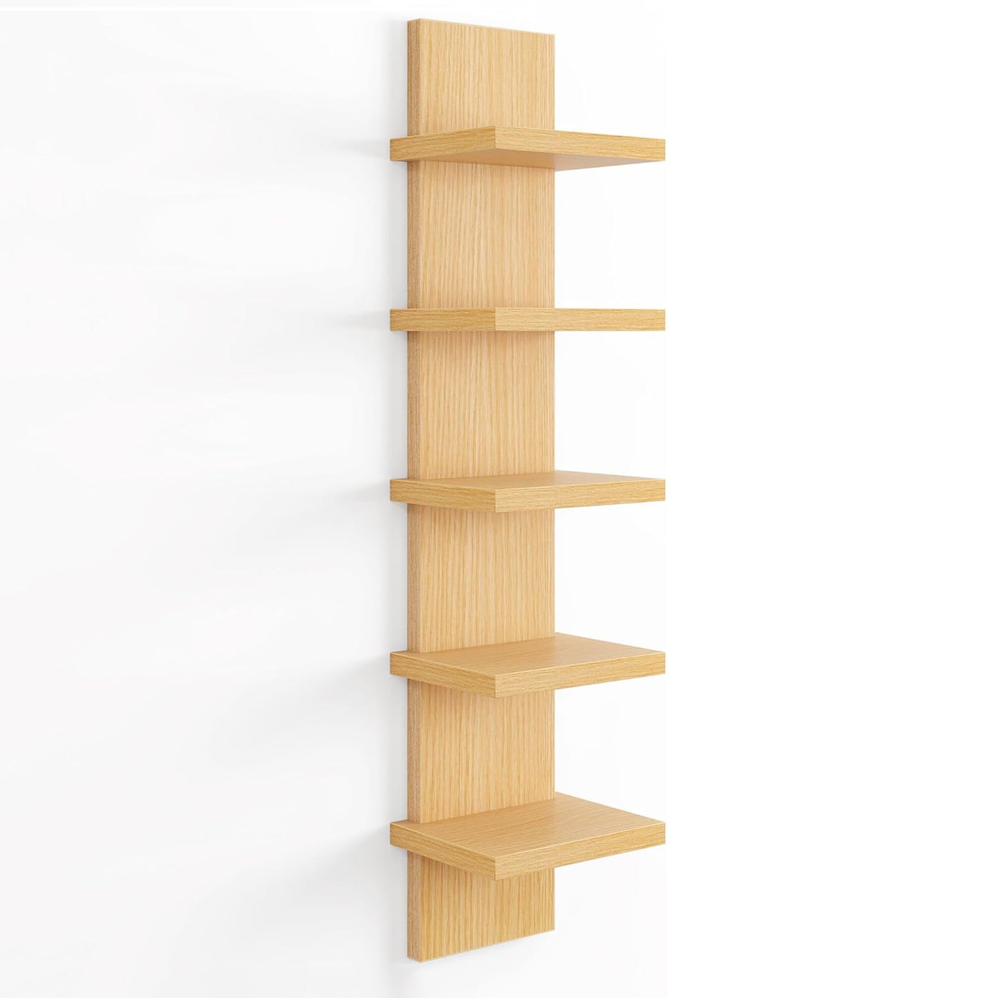 ShelfLoft 5 Tier 5.5" Deep Floating Storage Wall Shelf Unit