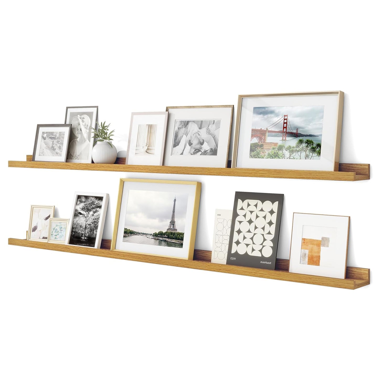 ShelfLoft 4.7 Inch Deep Picture Ledge Shelf Floating Shelves,Set of 4