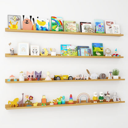 ShelfLoft 5.5 Inch Deep Picture Ledge Shelf Wall Display Floating Shelves with Lip