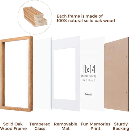 ShelfLoft 20 Sizes Wood Picture Frame, Home Decor Wall Hanging Photo Frame