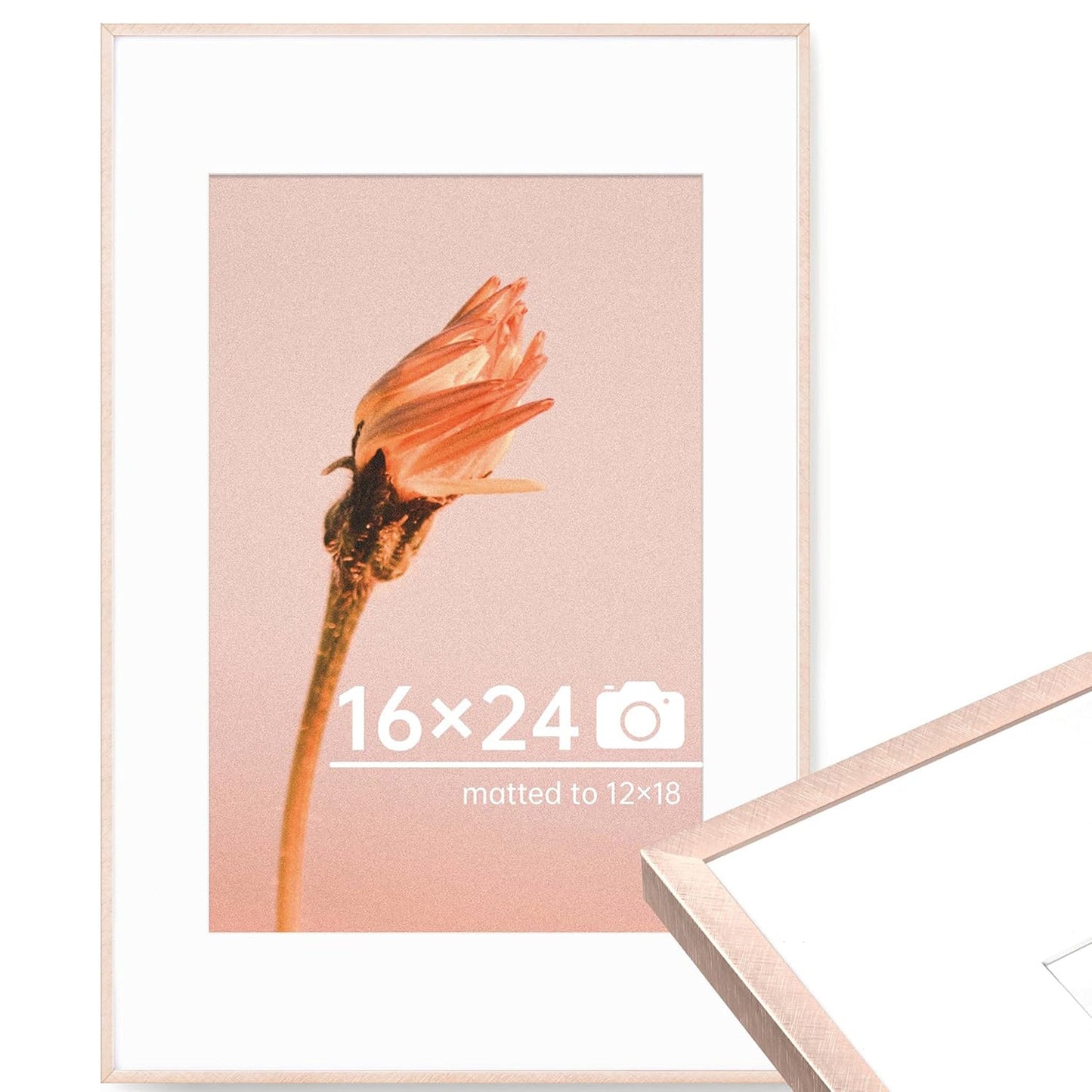 c 9 Sizes Thin Aluminum Metal Picture Frame with High Definition Plexiglass