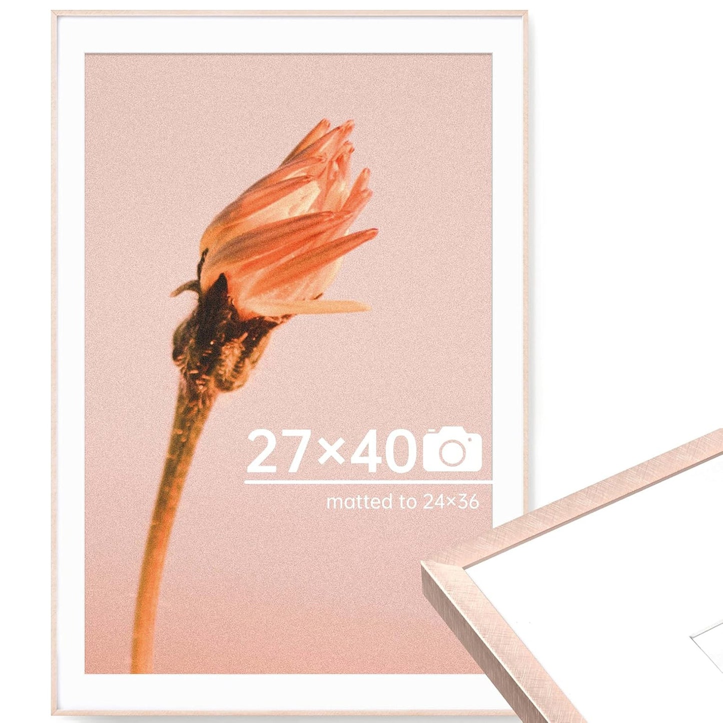 c 9 Sizes Thin Aluminum Metal Picture Frame with High Definition Plexiglass