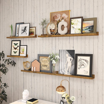 ShelfLoft 5.5 Inch Deep Picture Ledge Shelf Wall Display Floating Shelves with Lip