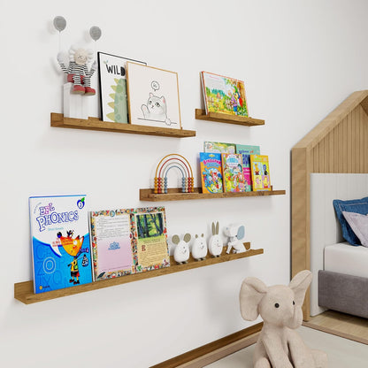 ShelfLoft 5.5 Inch Deep Picture Ledge Shelf Wall Display Floating Shelves with Lip