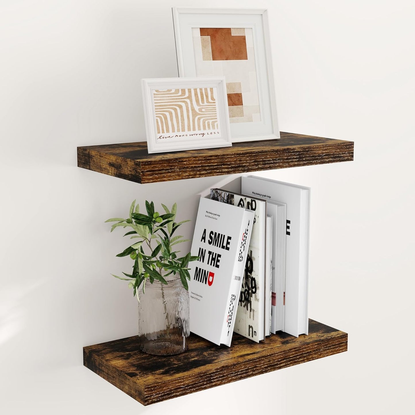 ShelfLoft 9.3 Inch Deep Floating Wall Shelves