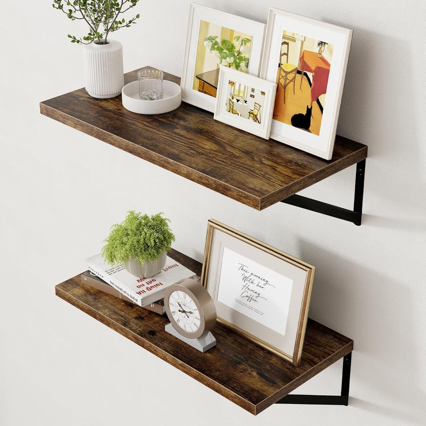 ShelfLoft 8 Inch Deep Wall Mounted Floating Shelves