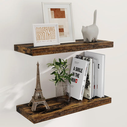 ShelfLoft 9.3 Inch Deep Floating Wall Shelves