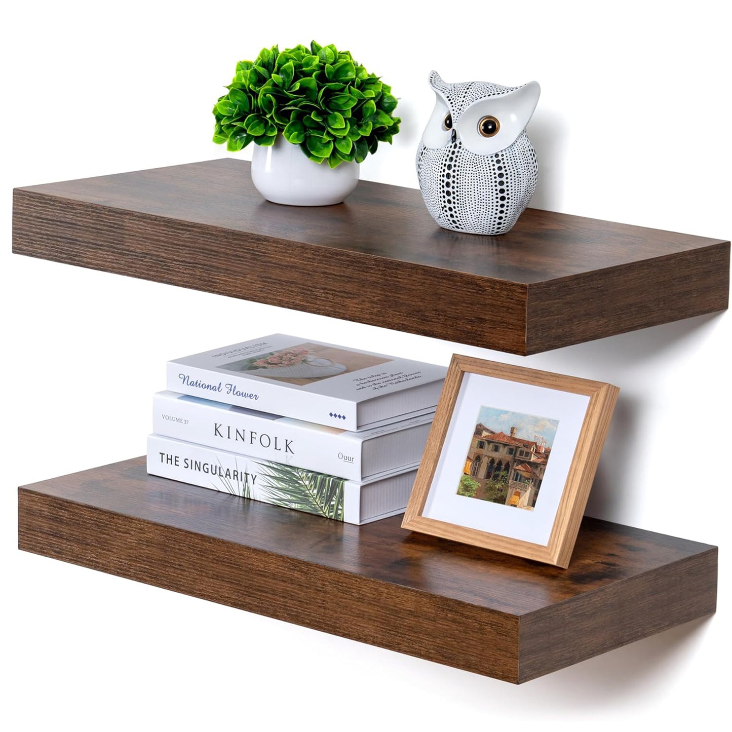 ShelfLoft 24" Wide x 11.6" Deep Floating Shelves for Wall Storage