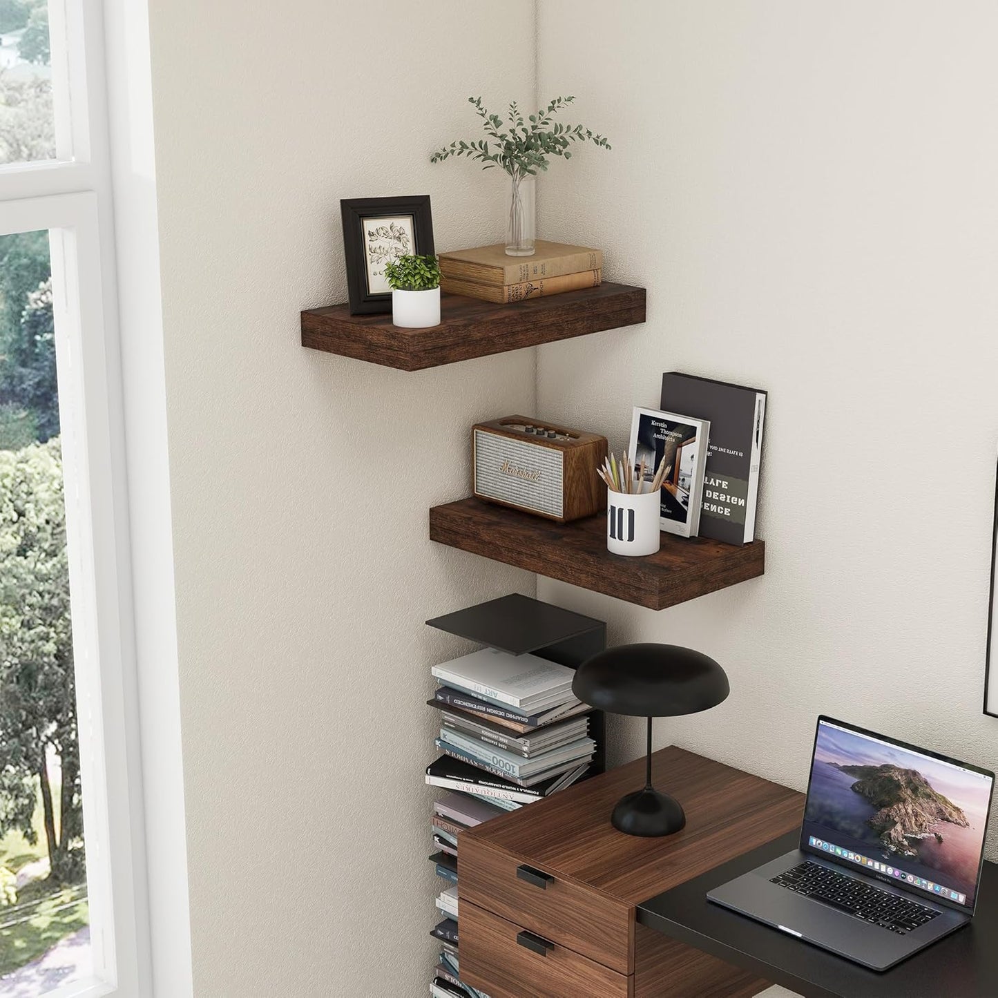 ShelfLoft 24" Wide x 11.6" Deep Floating Shelves for Wall Storage