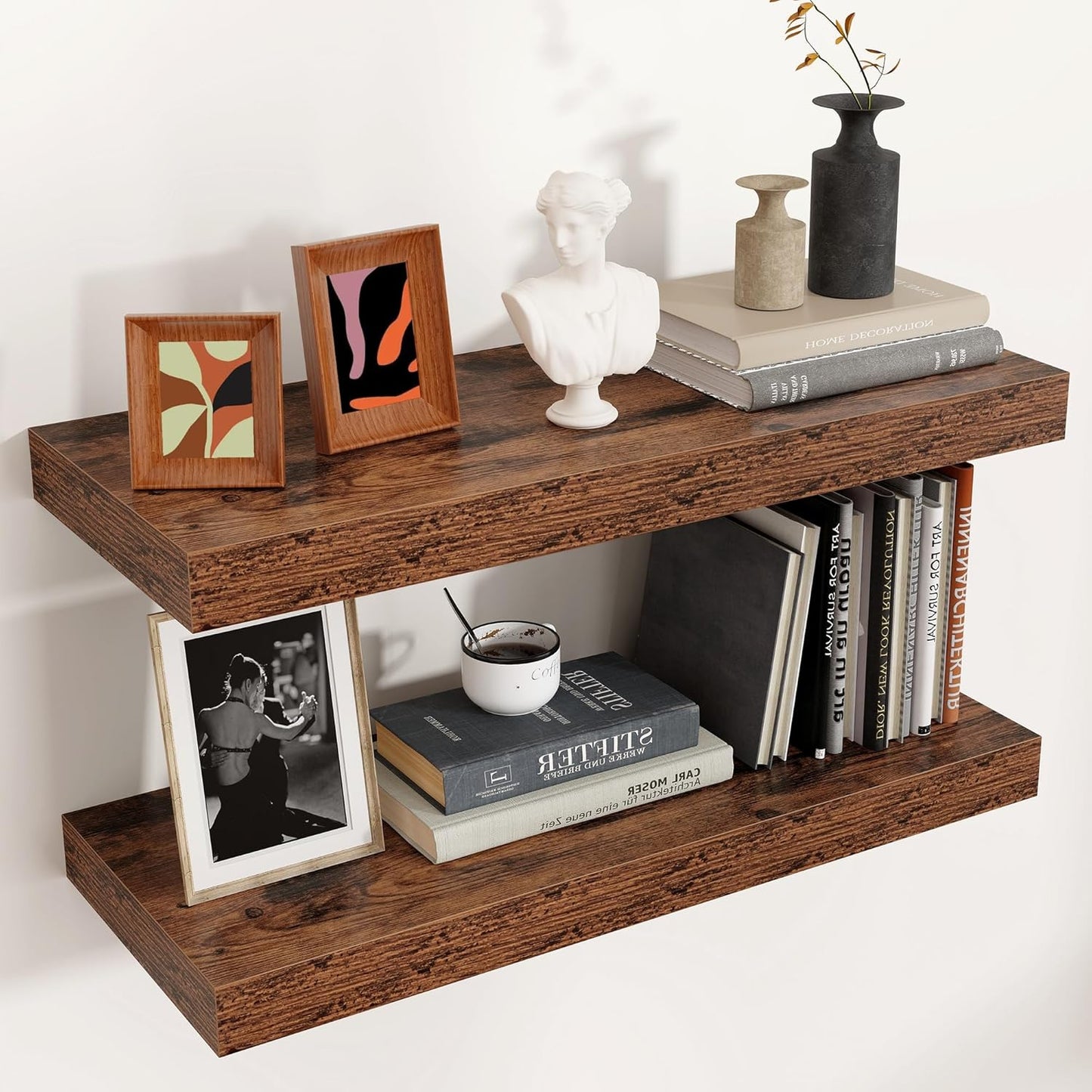 Shelfloft 9.3 Inch Deep Floating Shelves Large Wall Mounted Shelves with Invisible Brackets