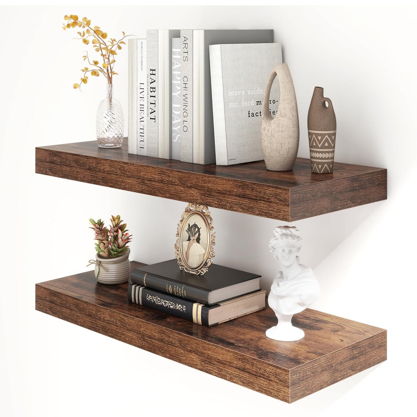 ShelfLoft 11.6 Inch Deep Floating Shelves for Wall Storage