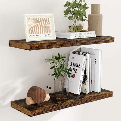 ShelfLoft 9.3 Inch Deep Floating Wall Shelves