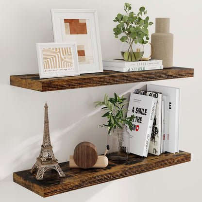 ShelfLoft 9.3 Inch Deep Floating Wall Shelves