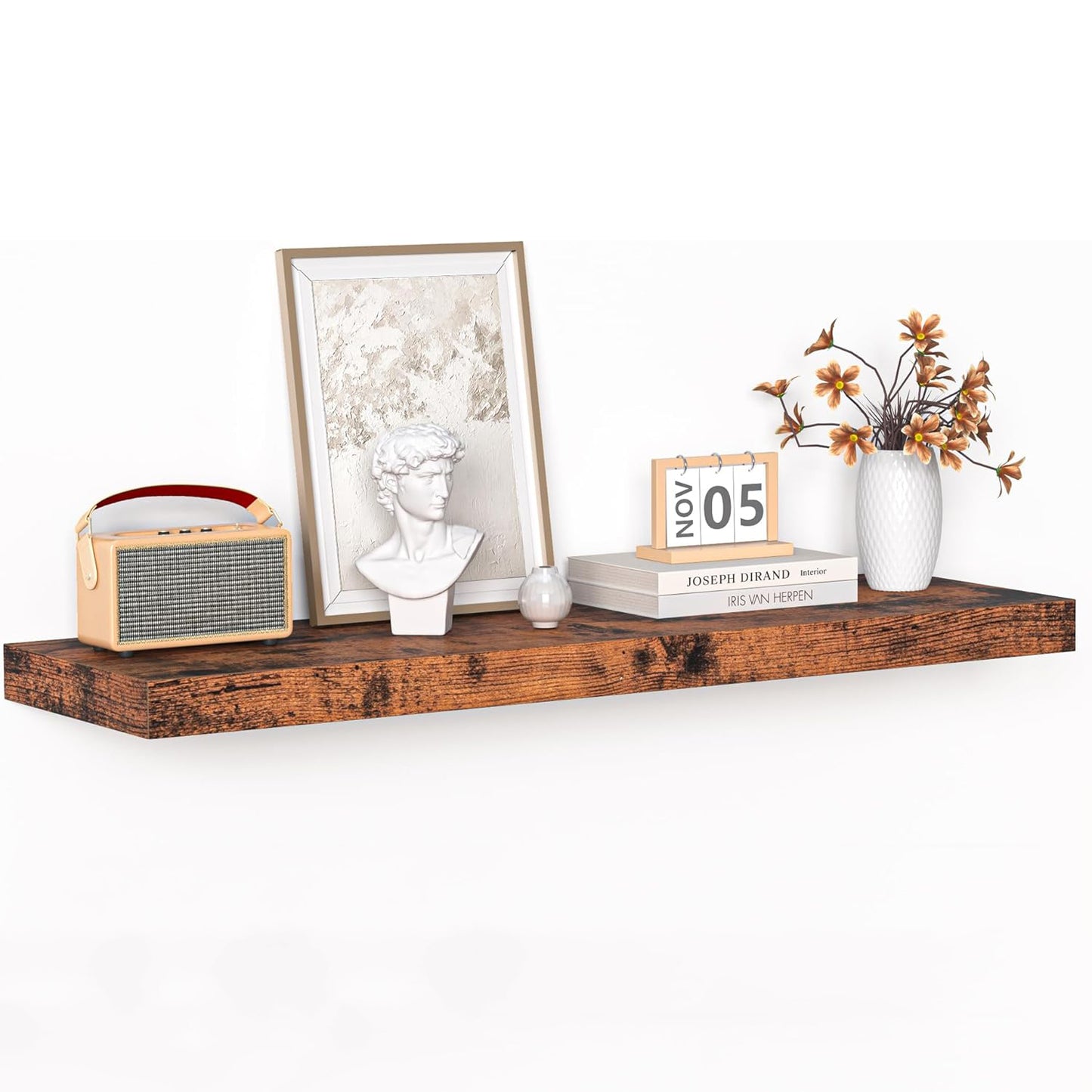 ShelfLoft 12 Inch Deep Farmhouse Wall Mounted Display Floating Shelves