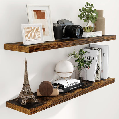 ShelfLoft 9.3 Inch Deep Floating Wall Shelves