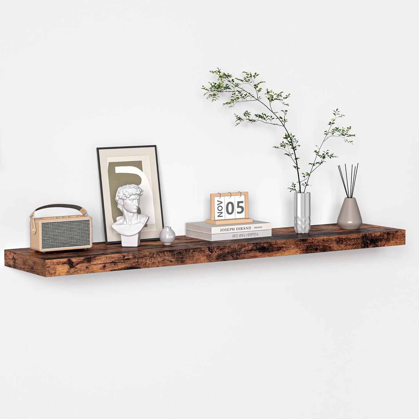 ShelfLoft 12 Inch Deep Farmhouse Wall Mounted Display Floating Shelves