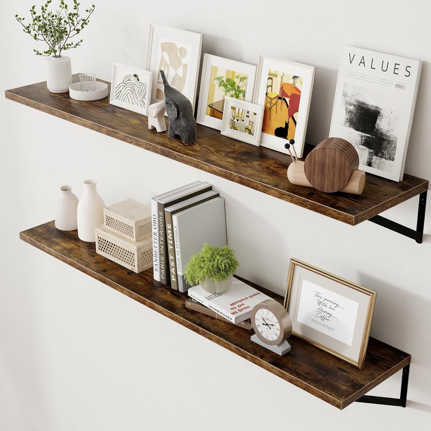 ShelfLoft 8 Inch Deep Wall Mounted Floating Shelves