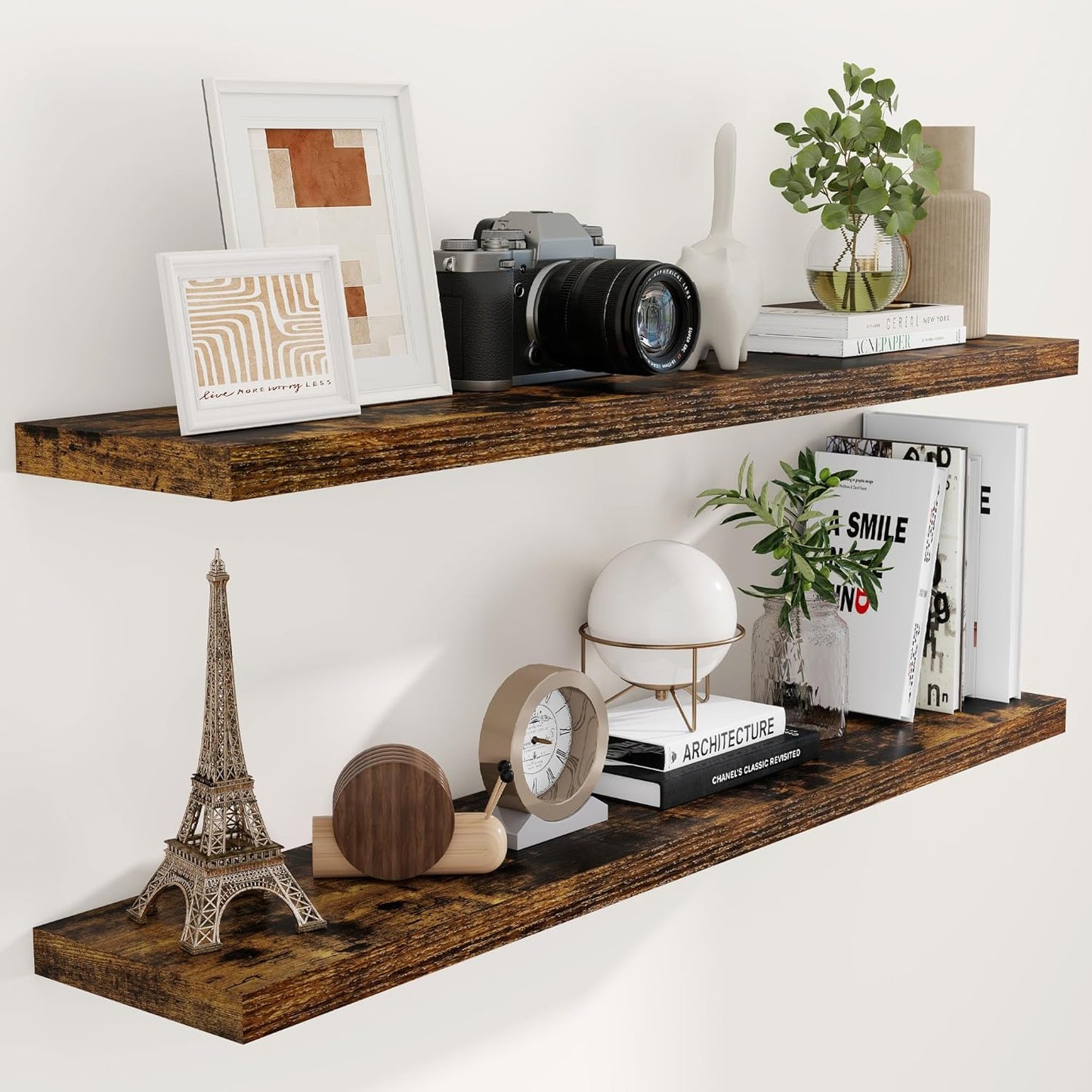 ShelfLoft 9.3 Inch Deep Floating Wall Shelves