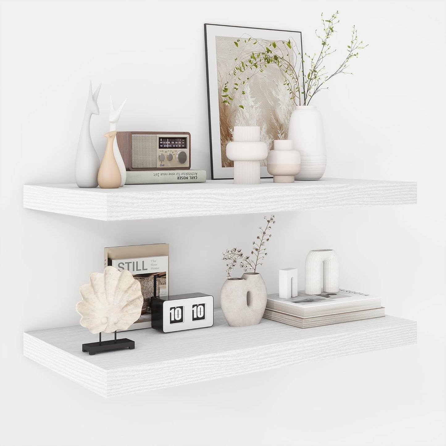 ShelfLoft 12 Inch Deep Farmhouse Wall Mounted Display Floating Shelves