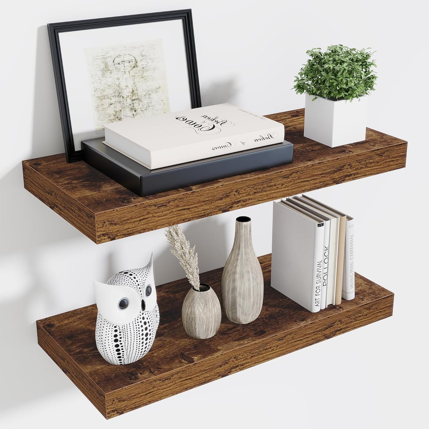 ShelfLoft 9 Inch Deep Floating Shelves for Wall Storage