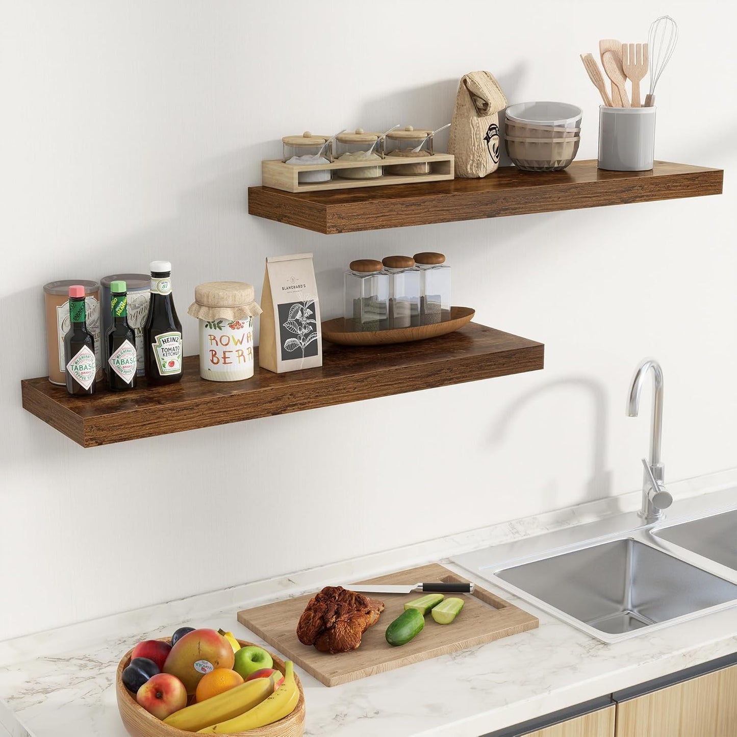 ShelfLoft 9 Inch Deep Floating Shelves for Wall Storage