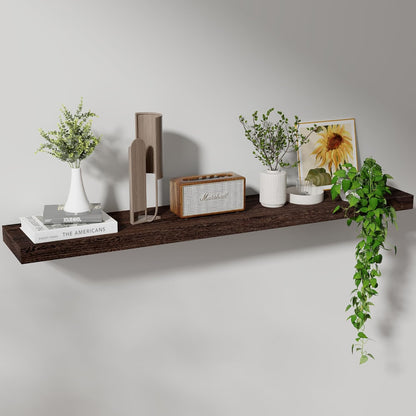 ShelfLoft 8 Inch Deep Rustic Solid Wood Floating Shelves for Wall Storage