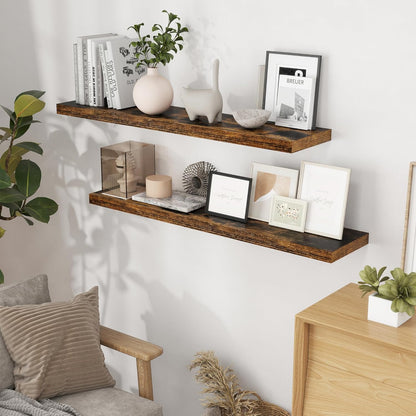 ShelfLoft 9.3 Inch Deep Floating Wall Shelves
