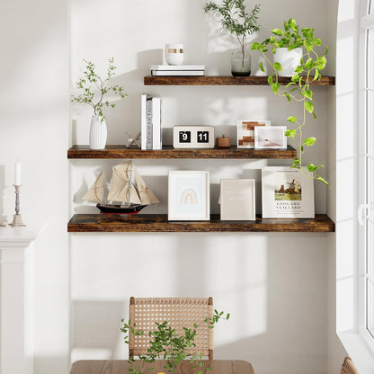 ShelfLoft 9.3 Inch Deep Floating Wall Shelves
