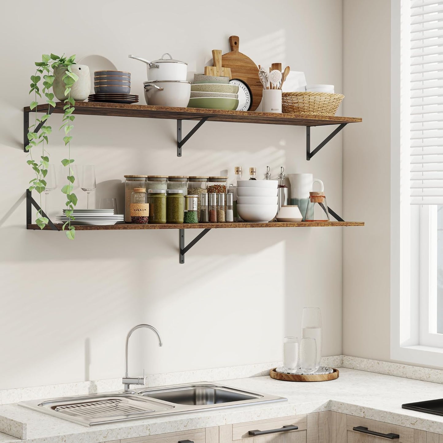 ShelfLoft 8 Inch Deep Floating Shelves for Wall