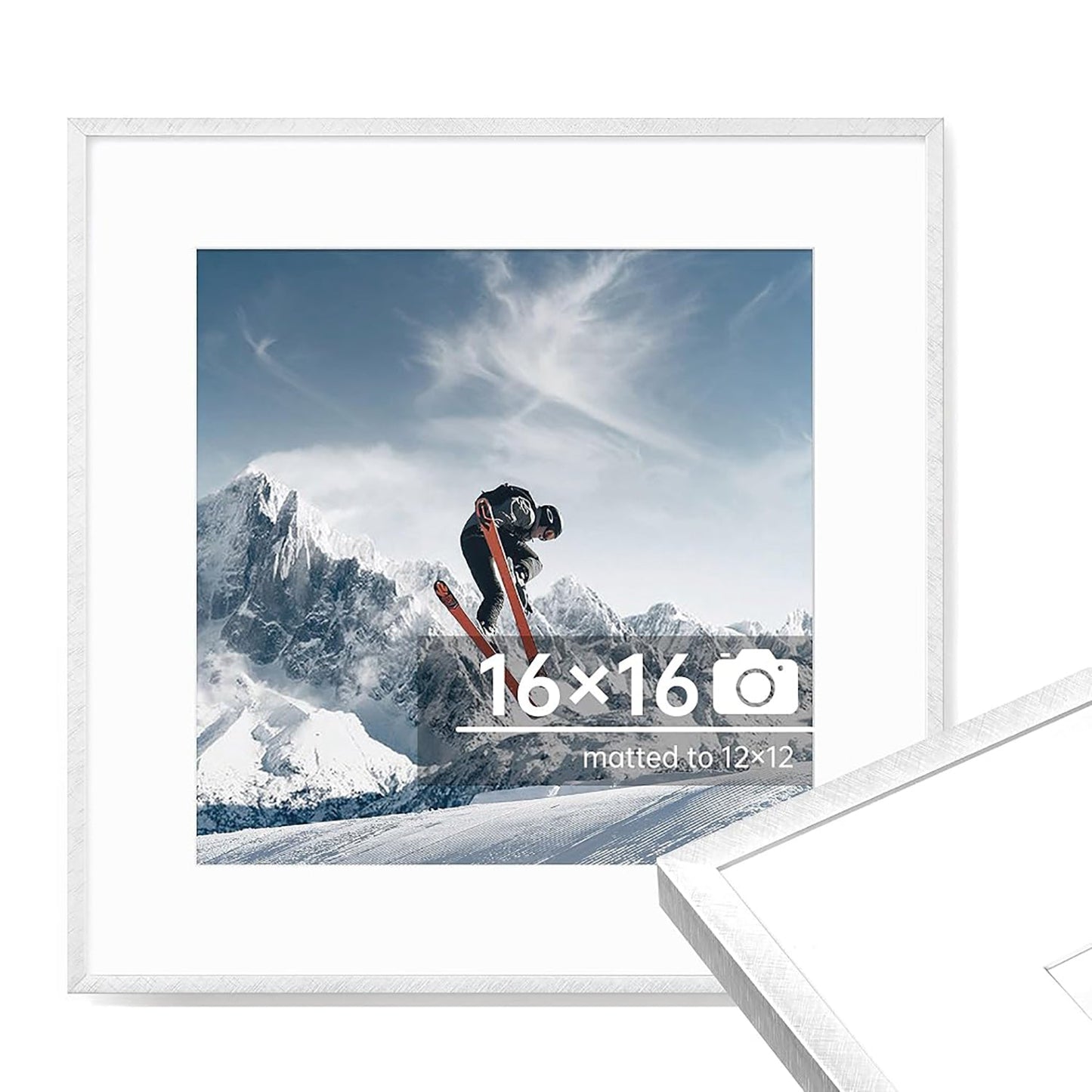 c 9 Sizes Thin Aluminum Metal Picture Frame with High Definition Plexiglass