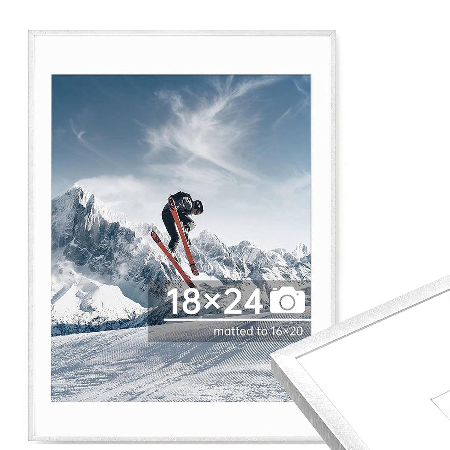 c 9 Sizes Thin Aluminum Metal Picture Frame with High Definition Plexiglass