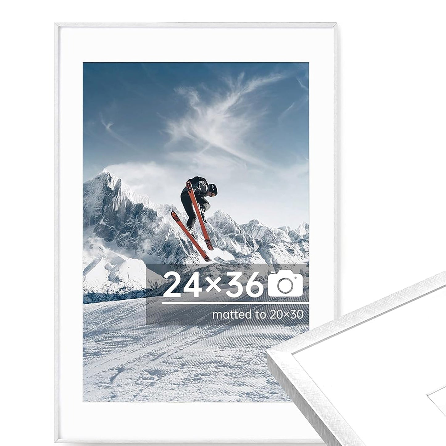 c 9 Sizes Thin Aluminum Metal Picture Frame with High Definition Plexiglass