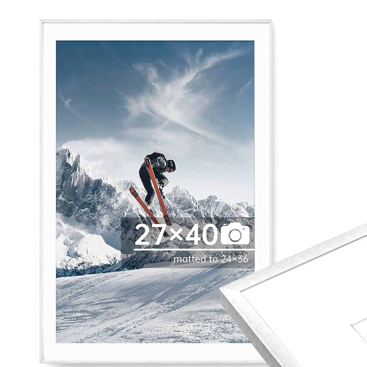 c 9 Sizes Thin Aluminum Metal Picture Frame with High Definition Plexiglass