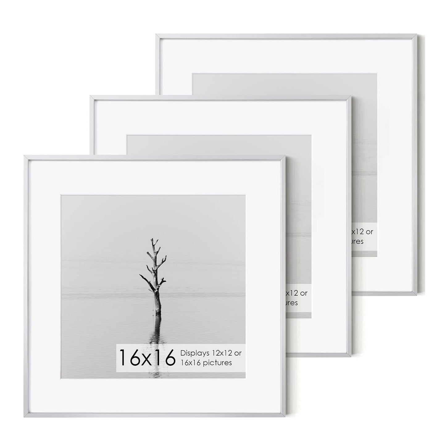 ShelfLoft 16 Sizes Metal Picture Frame Aluminum Photo Frames