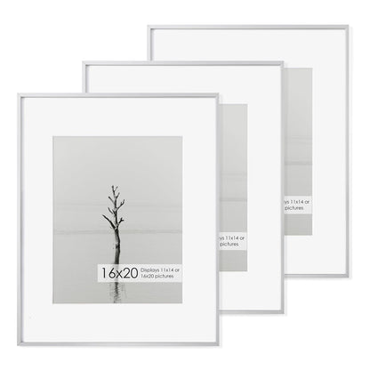 ShelfLoft 16 Sizes Metal Picture Frame Aluminum Photo Frames